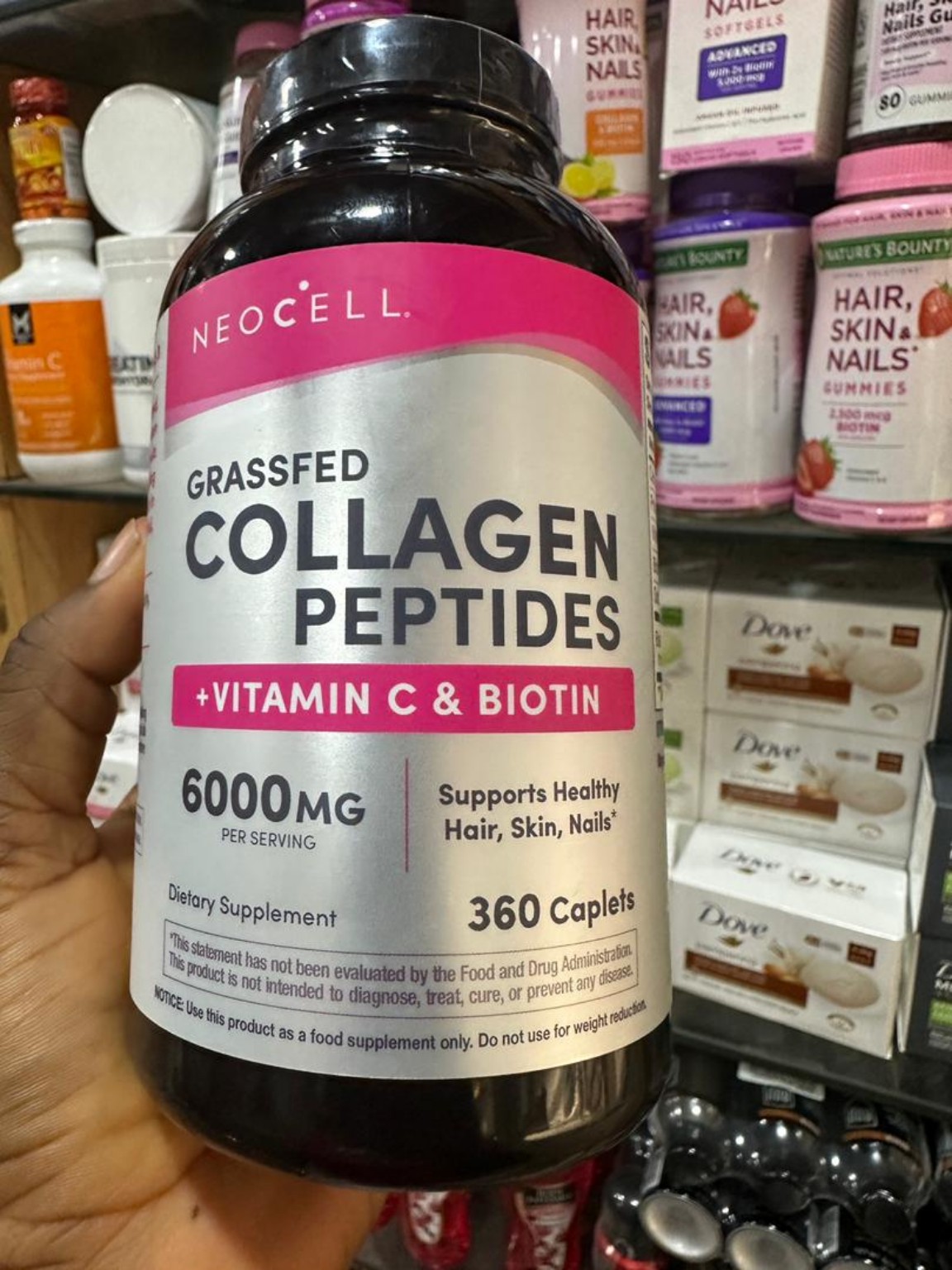 NeoCell Grassfed Collagen Peptides + Vitamin C & Biotin 6000mg